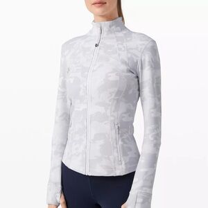LULULEMON White Camo Zip-Up Define Jacket